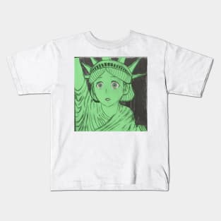 Shocked Lady Liberty Kids T-Shirt